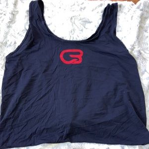 Pheel Black and Red Cyclebar Tank, Medium, Tye Knot in Back